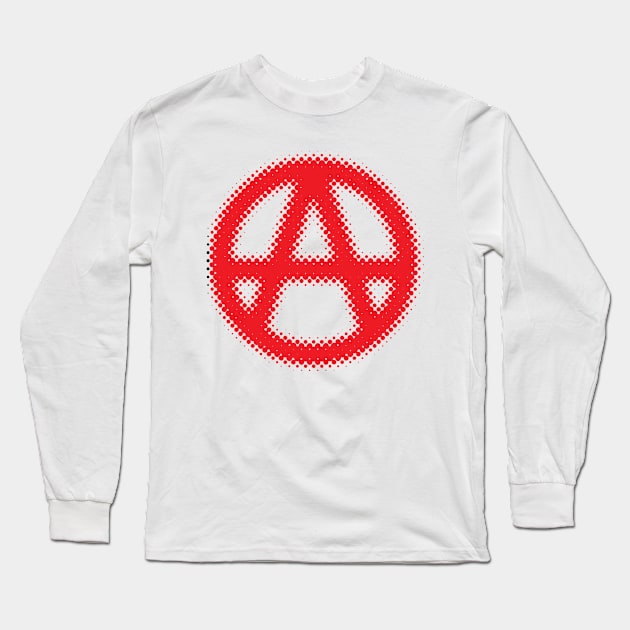 Raster Anarchy Sign Long Sleeve T-Shirt by lkn